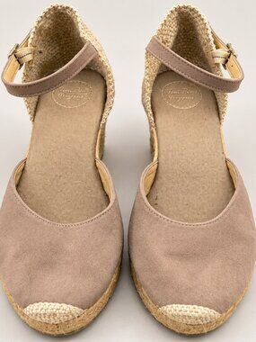 Toni Pons Taupe Espadrille Wedge Shoes
